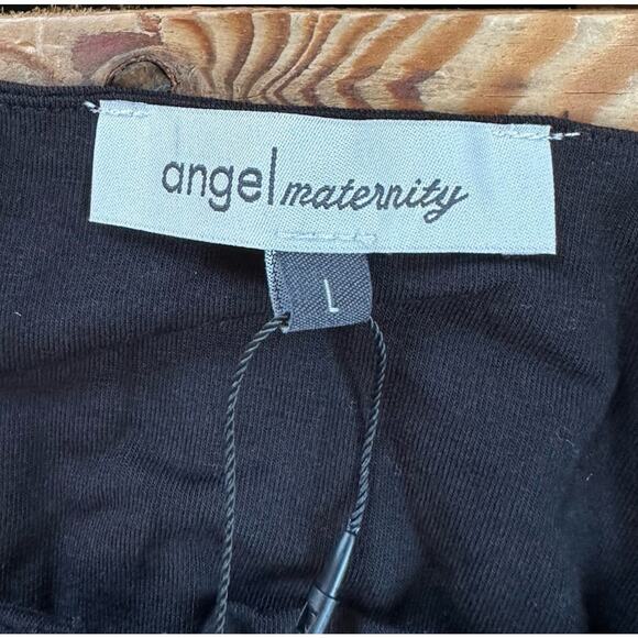 NWT Angel Maternity Tank Dress Size Large Women’s Black Snap Front - Picture 3 of 9